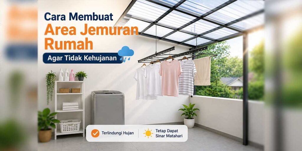 Cara Membuat Area Jemuran Rumah Agar Tidak Kehujanan