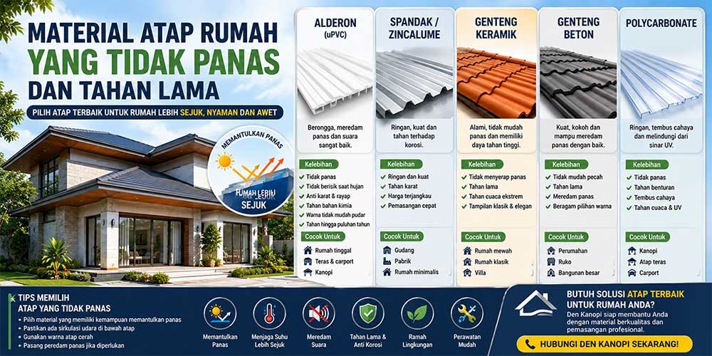 Material Atap Rumah yang Tidak Panas dan Tahan Lama