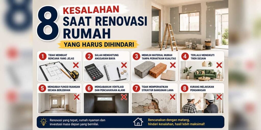 8 Kesalahan Saat Renovasi Rumah yang Harus Dihindari