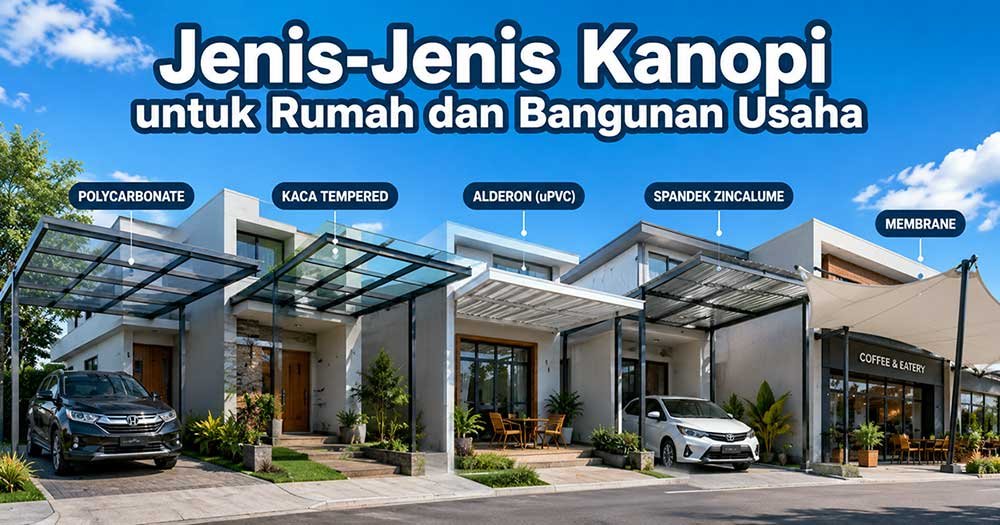Jenis-Jenis Kanopi untuk Rumah dan Bangunan Usaha